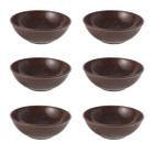 6un Tigela bowl 700ml salada petiscos Marrom Escuro 17cm - Evo