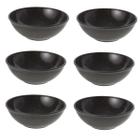 6un Tigela bowl 700ml salada petiscos Preto 17cm - Evo