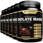 6x isolate mass hipercalorico proteinas nobres 2kg chocolate - HF SUPLEMENTS