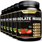 6x isolate mass hipercalorico proteinas nobres 2kg morango - HF SUPLEMENTS