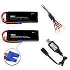 7.4V 2700mAh li-po bateria para Hubsan H501S H501A H501C RC Drone H501S-14 Bateria H501S Bateria 2 Pack com cabo de carregamento USB - CBB