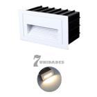 7 Balizador Retangular Parede Externo Embutir LED 3000K Zan42 - Acende a Luz