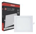 7 Plafon Painel Led Embutir Quadrado 18w Branco Frio 6500k - Avant