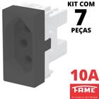 7un Módulo Tomada Padrão 2P+T 10A Habitat Black FAME