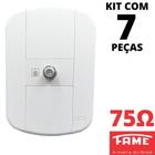 7un Tomada Para Antena De Tv Cabo Coaxial Com Blanc Mais FAME