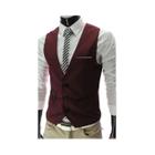 7xl Fino Ajuste Vestido Masculino Colete Sem Mangas Casual Formal Negócios Colete Gilet Masculino