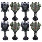 8 Cálices Taça 3d Inox Com Resina Game Of Thrones 180ml - Equipe Y