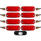 8 Lanterna Vigia Teto Ônibus Caminhão 2 LED BIVOLT VM +Conector - Prime