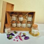 8 Mini Velas Aromáticas 80 gramas na Caixa de Madeira Aromas
