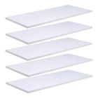 8 Prateleira Mdf Branco 60x10 com Suportes e parafusos.