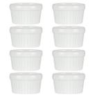 8 Ramekin De Porcelana Classic Branco 6Cm X 4Cm Lyor