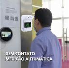 8 unidades - Termômetro Automatico K3x Infravermelho Sem Contato Para Parede ou Pedestal - Audio em Portugues