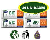 80 Saco de Lixo Citronela Biodegradável Reforçado 30 litros - DOBRASIL