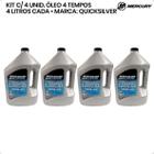 8M0090501 Óleo Quicksilver 25w40 4t Mercruiser Gas Galão 4L Kit C/4