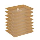 8un Petisqueira travessa Retangula 28cm Marrom Claro