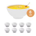 8un tigela cumbuca melamina branca redonda 350ml caldo sopa - yazi