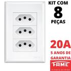 8un Tomada Padrão Tripla 2P+T 20A Com Placa Evidence FAME