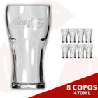 8UNI Copo Coca-Cola Contour 470ML Refresco Clássico Nadir
