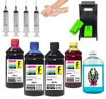 900ml Kit Tinta Recarga Compatível Cartucho 667 667xl Impressora HP 2776 2376 6476 + Snap fill - KINGS OF INK