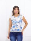 A-Lows Regata Larga Feminina Estampada Colar Casual Viscose