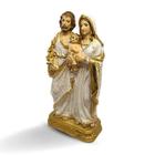 A Sagrada Familia Imagem Em Gesso Linda Cores Realistas 20cm