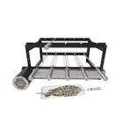 A3 Grill Tradicional Black - Motor Giratório para 5 Espetos + Espeto Grelha