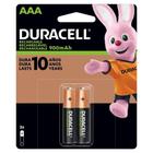 AAA Palito RECARREGÁVEL 900mAh DURACELL / 2 Pilhas