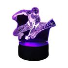 Abajur 3D Acrílico do Homem-Aranha - Luminária de Mesa LED USB