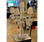 Abajur Candelabro Cristal Classico Pingentes Cupulas Formosa