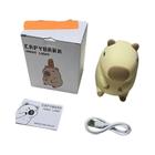 Abajur Capivara 3D de Silicone - Luz Noturna com Toque, USB Recarregável e Brilho Ajustável