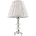 Abajur Cristal Decoração Sala Quarto Mesa Decoração com Interruptor Cúpula Branca 35cm Ref. 183