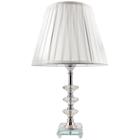 Abajur Cristal Vidro Mesa Decoração para Sala Quarto com Cúpula Drapeada 47cm Ref. 513 - R3P IMPORT