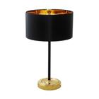 Abajur de Mesa Base Metal com cupula Preta - LUXdécor