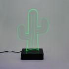 Abajur e Luminária Cacto LED Verde