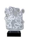 Abajur e Luminária Mickey e Minnie de Acrílico com LED Branco