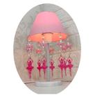 Abajur Infantil Bailarinas Luminária Quarto Bebê Menina Rosa - Lustres Sh Design