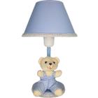 Abajur Infantil Bebê Quarto Criança Liso Urso Claro Azul