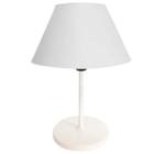 Abajur Infantil Luminária De Mesa Criado Quarto Com Cúpula (Branco/Branco)