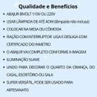 Abajur Infantil Para Quarto Bebê Criança Pompom Azul - Erich Baby