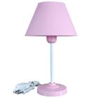 Abajur Infantil Slim Menina Para Quarto de Bebê Cor Rosa