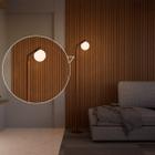 Abajur Luminária De Chão Altura 1,6m Cobre Bivolt Com Globo Vidro + Lâmpada