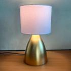 Abajur luminaria de Mesa Clássico Bojudo Dourado Com Cúpula algodão Para Decoração iluminação Casa