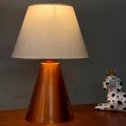 Abajur luminária de Mesa Clássico Cor Cobre Alumínio Com Cúpula Para Casa e Sala, Quarto ou Escritório, Cabeceira Cama