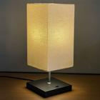 Abajur luminária de Mesa Clássico Quadrado Com Interruptor e Cúpula Decoração Casa e Sala, Quarto e Cabeceira Cama, Escritório estudar