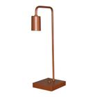 Abajur Luminaria De Mesa estilo retrô Cobre com 01 haste curva Ideal para lâmpadas filamento LED