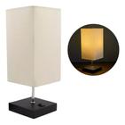 Abajur Luminaria de Sala Quarto MDF + Cupula Tecido algodão Bivolt E27 - TANGERINA MCA