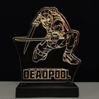 Abajur Luminária Deadpool Em Led Efeito 3d Dp01 - Tecnotronics