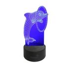 Abajur Luminária Decorativa Led 3D Golfinho