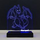 Abajur Luminária LED Pokemon Charizard