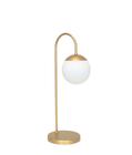 Abajur Luminária mesa Curvado Dourado globo de vidro. - FR LIGHT